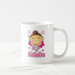 Mug Ballerine mignonne de Kawaii faisant le ballet