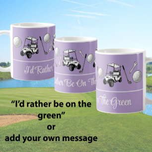 Mug Balles de golf violettes amusantes et message pers