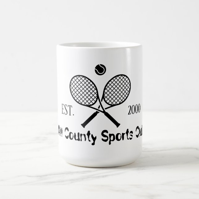 Mug Balles de tennis à monogramme sur le thème du desi (Centre)