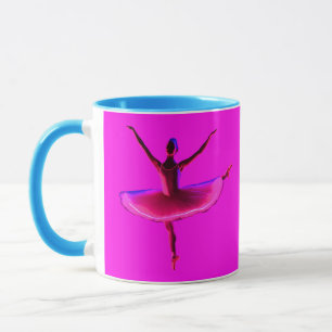 Mug Ballet Ballerina Pose Violet brillant Couleurs
