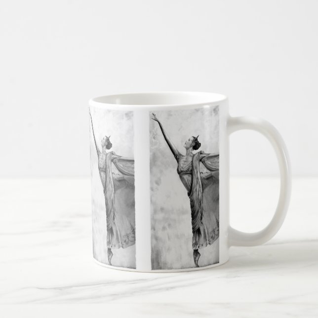 Mug Ballet de danseuse de ballerine de graphite (Droite)