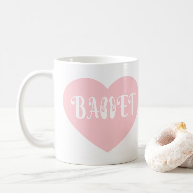 Mug Ballet Love Danse Personnaliser Ctomizeus (Avec donut)