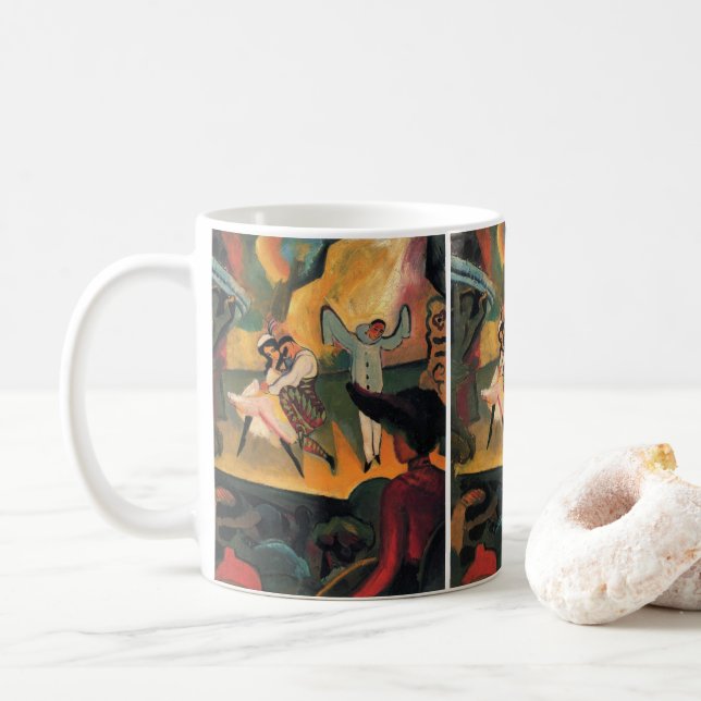 Mug Ballet Russes, Ballet russe par August Macke (Avec donut)