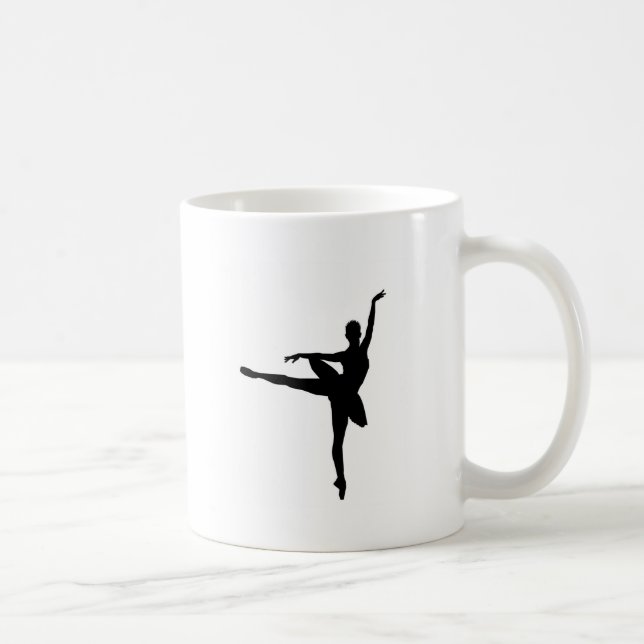 Mug Ballet simple Ballerina noir blanc (Droite)