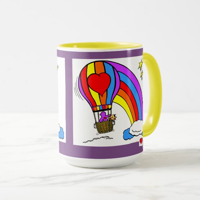 Mug Ballon d'art de coeur (Devant droit)