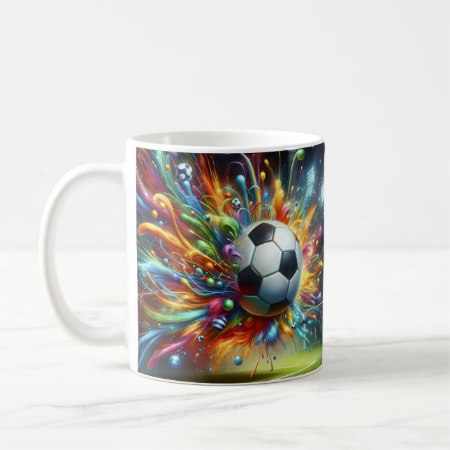 Mug Ballon de football coloré (Gauche)