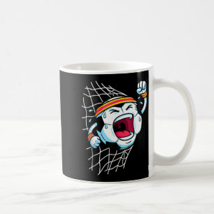Mug Ballon de football de dessin animé drôle brisant l