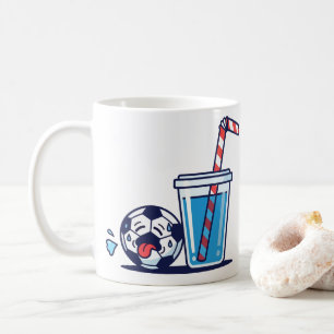 Mug Ballon de football drôle assoiffé ayant besoin d'u