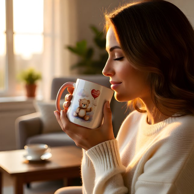 Mug Ballon en forme de cœur d'ours doux J'aime ma mama (Créateur téléchargé)