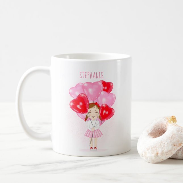 Mug Ballon Saint Valentin Anniversaire  (Avec donut)