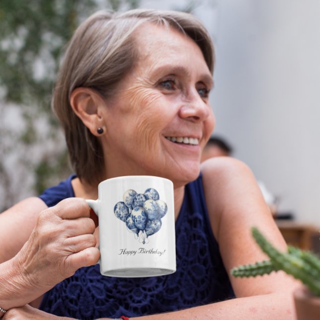 Mug Ballons Bleus de Delft personnalisables (Créateur téléchargé)