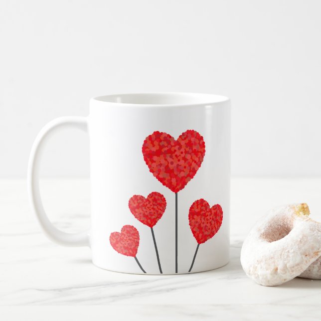 Mug Ballons Cœur Romantique (Avec donut)