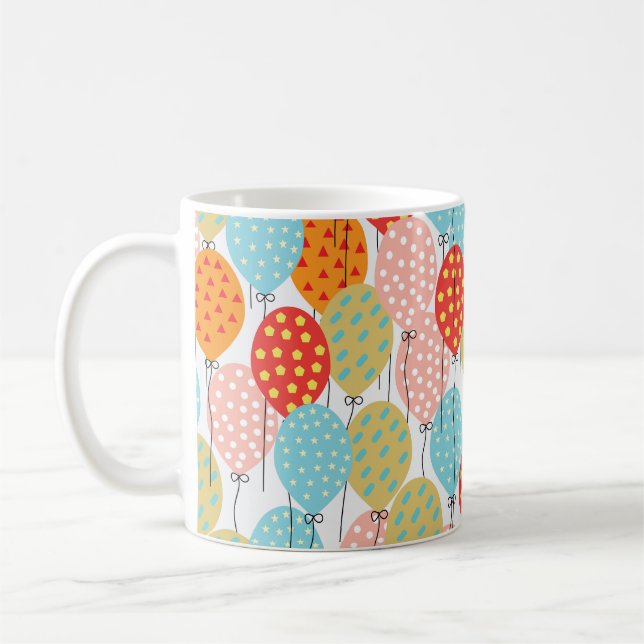 Mug Ballons colorés Variété Motif sans couture (Gauche)