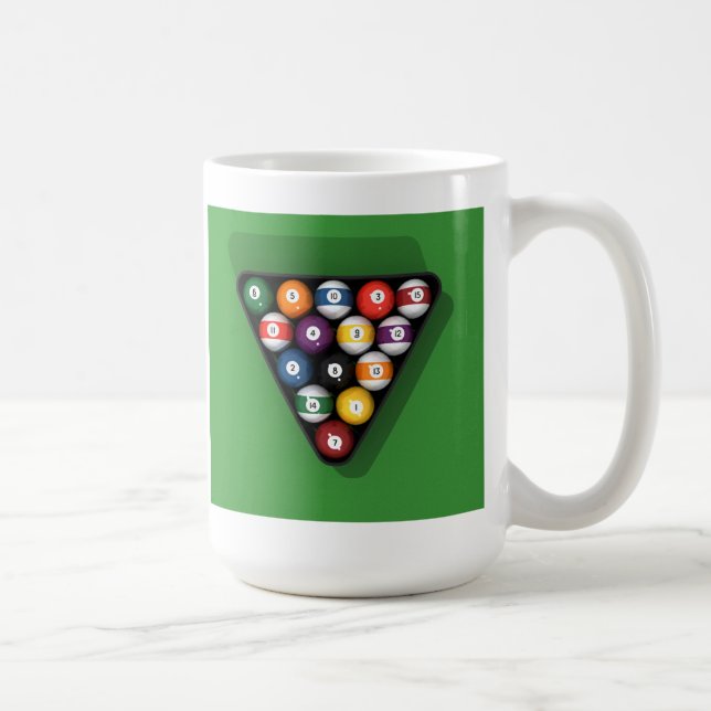 Mug Ballons de billard sur les billards verts de l'air (Droite)