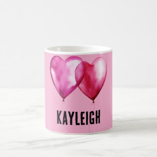 Mug Ballons de coeur rose