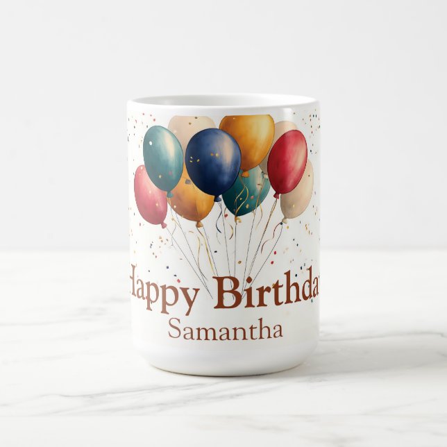 Mug Ballons de fête colorés avec Confetti (Centre)