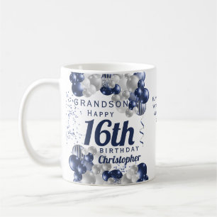 Mug Ballons de la marine de grand-fils 16e anniversair