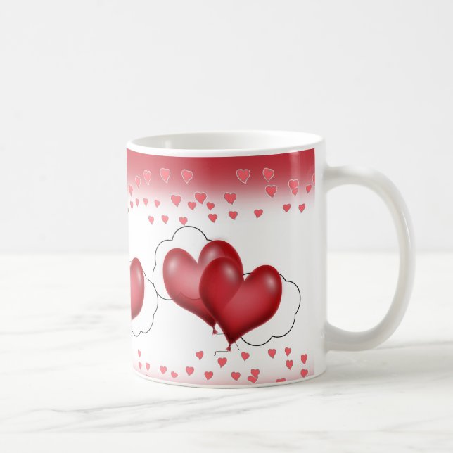 Mug Ballons en forme de cœur avec de petits cœurs (Droite)