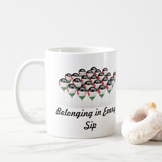 Mug Ballons Palestine - Appartenance dans chaque g (Avec donut)