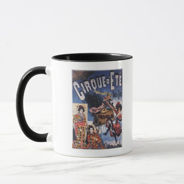 Mug Balloon à air chaud et affiche japonaise pour dame (Gauche)