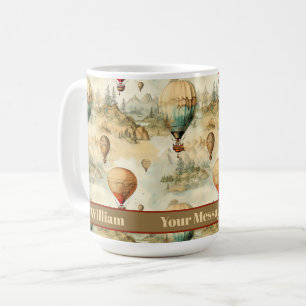 Mug Balloons vintages à air chaud Art personnalisé