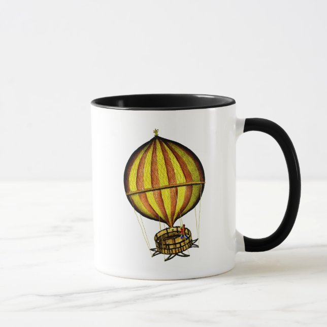 Mug Ballotte à air chaud jaune et rouge (Droite)