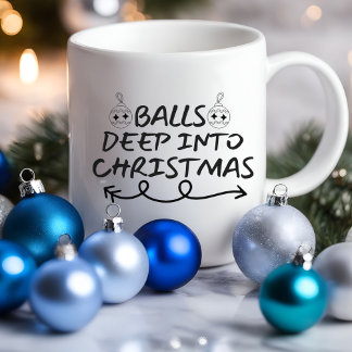 Mug Balls Profondément Dans Noël Drôle | Musique sarca