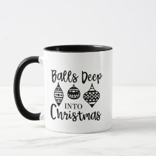 Mug Balls Profondes Dans Noël Drôle Noël Noël Noël Noë
