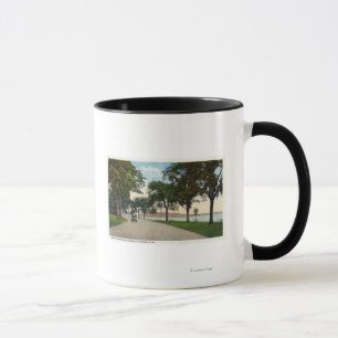 Mug Balnéaire Park Drive Vue Montrant Locomobile