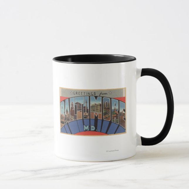 Mug Baltimore, Maryland - Scènes de grandes lettres (Droite)