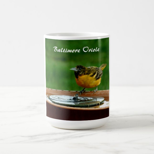 Mug Baltimore Oriole Photographie d'Oiseau 15oz Café M (Centre)