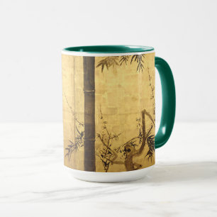 Mug Bambou et palmier japonais par Ogata Kōrin