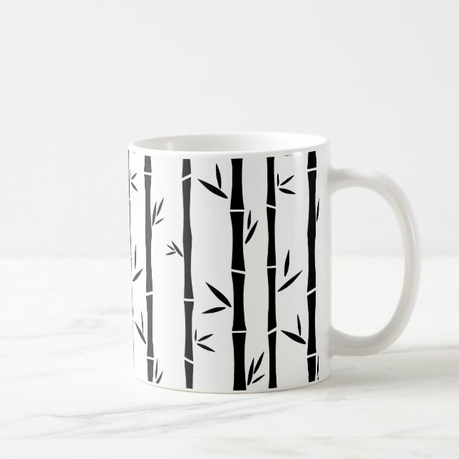 Mug Bambou noir et blanc personnalisé (Droite)