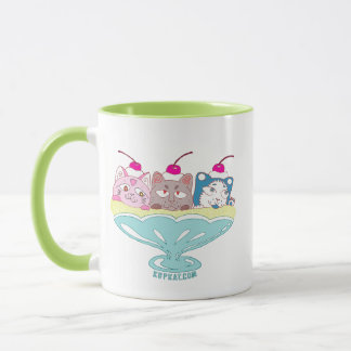 Mug Banana split kittens "Momo, Coco and Biru"