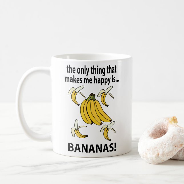 Mug Bananas Fruit Drôles Bananas (Avec donut)