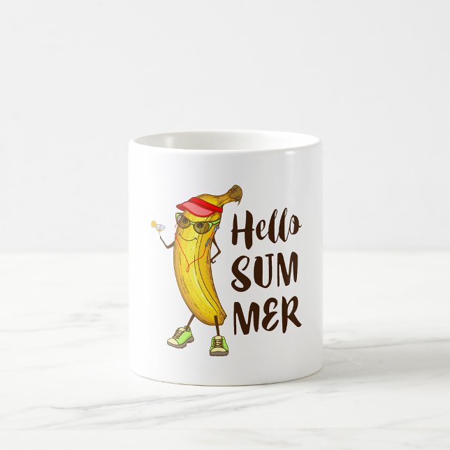 Mug Banane cool Bonjour été drôle Fruit tropical (Créateur téléchargé)