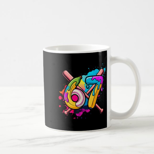 Mug Banane drôle de baseball 67 crème glacée qui coule (Droite)