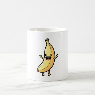 Mug Banane qui rit – Illustration Kawaii Mignonne