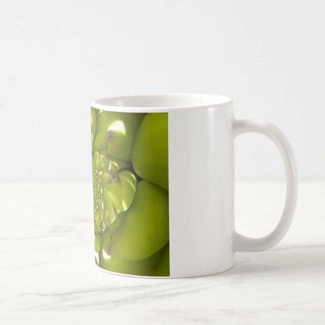 Mug Banane verte Kaleidoscope Art Imprimer/Graphique (Droite)