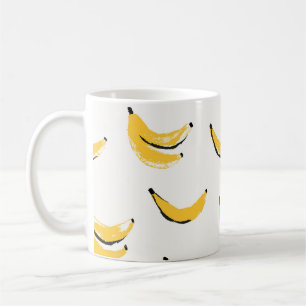 Mug Bananes dessinées à la main, motif sans couture él
