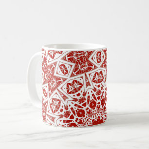 Mug bandana ethnique rouge et blanc