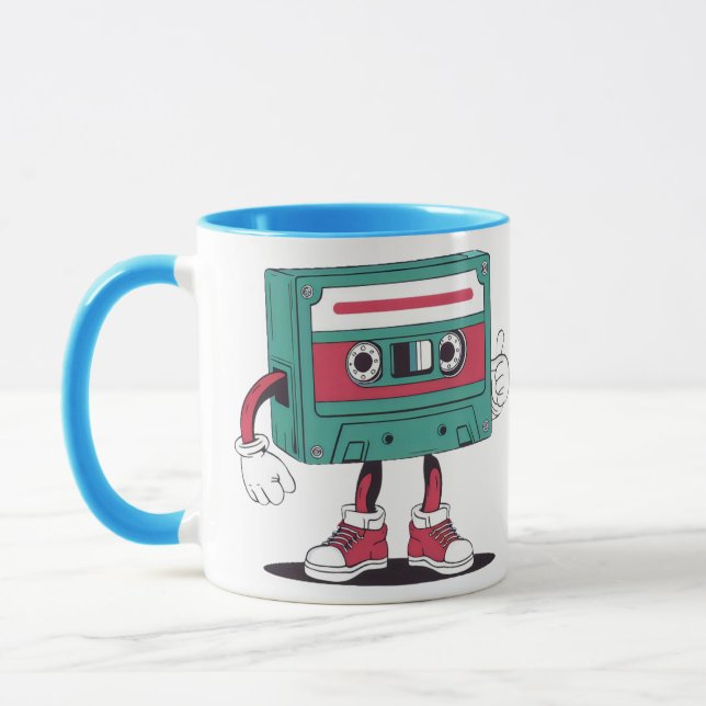Mug Bande à cassette rétro. (Gauche)