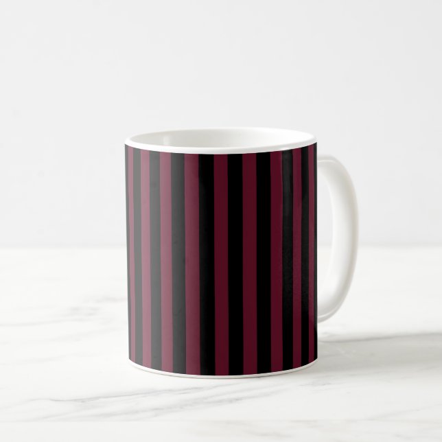 Mug Bande bordeaux et noire (Devant droit)