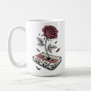 Mug Bande Cassette Rétro Rose Nom Personnalisé