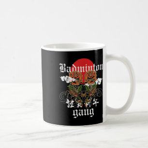 Mug Bande de Badminton, Scorpions Rose Sportive Floral