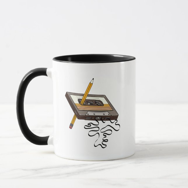 Mug Bande de cassette Retro Rewind 80's Style (Gauche)