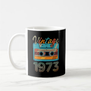 Mug Bande de cassette vintage 1973 Rétro 50e anniversa