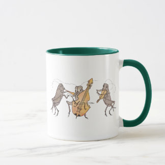 Mug Bande de cricket avec le klaxon, le violoncelle et