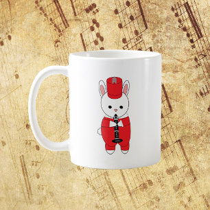 Mug Bande de Marche de lapin Clarinet Rouge Blanc