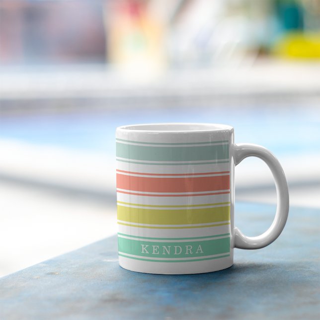 Mug Bande de Neon Cabana lavée au soleil (Créateur téléchargé)